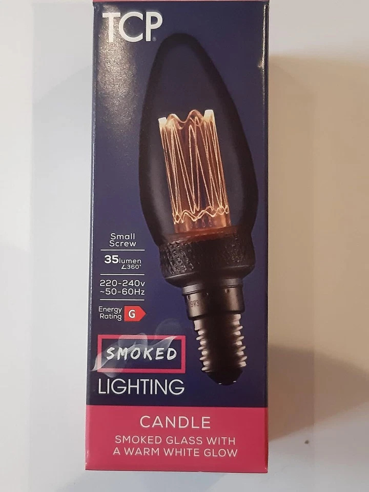 6 X LED SMOKED CANDLE LIGHT BULB SES WARM WHITE 2W CREATE MOOD LIGHTING - Image 4 of 4