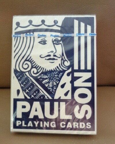 Paul Son Gaming Blue Vegas Playing Cards linen finish New Jack 22 sealed pack - Picture 1 of 4