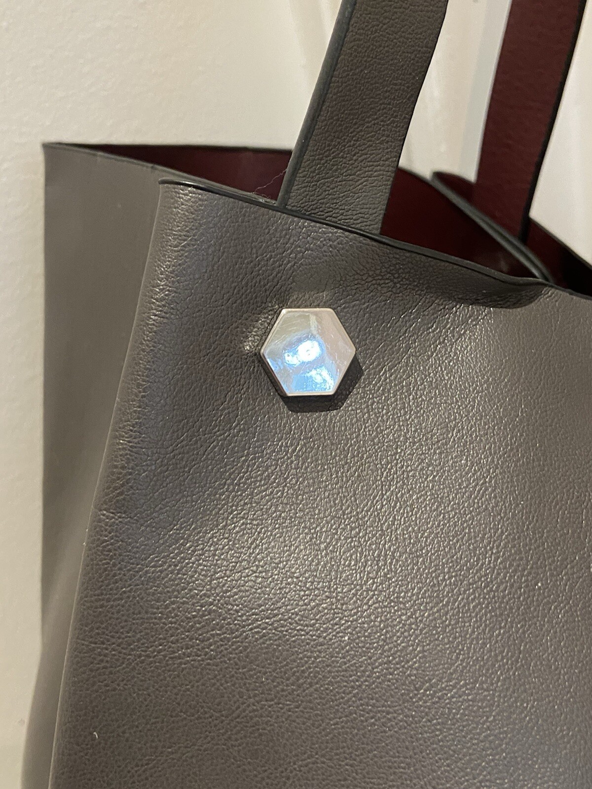 Zara Basic Collection Reversible Tote Handbag Gre… - image 2