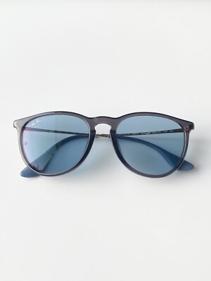 Ray-Ban Navy Blue “Erika” Round Sunglasses Ray-Ban Erika RB4171 601 /T3 Polarized Grey Women main image 3
