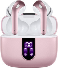 Bluetooth Headphones True Wireless IPX5 Waterproof In-Ear Earbuds with Mic 60H