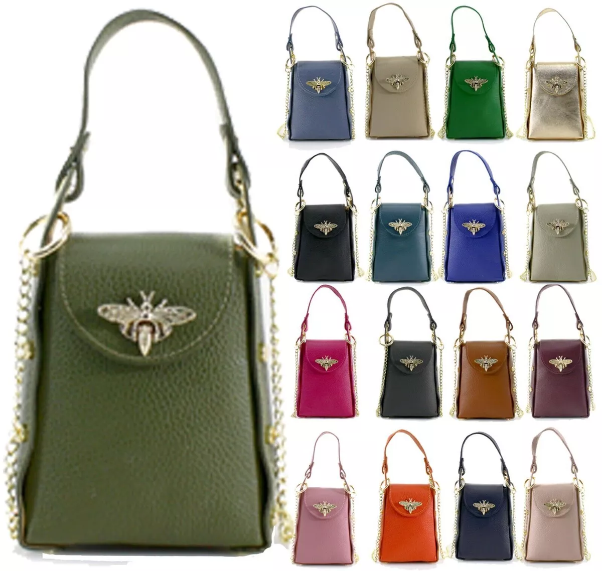 Mini leather shop bag