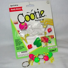 Opened but Complete COOTIE Game Keychain Set by Basic Fun Hasbro