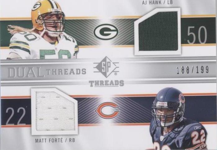2009 SP Threads A.J. Hawk Matt Forte #T2-HF - 1 of 2