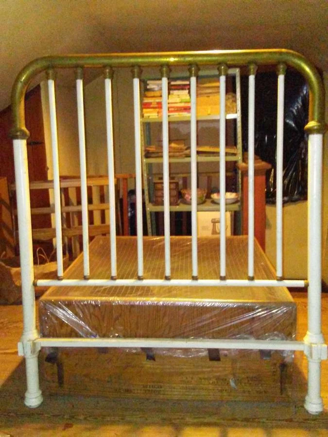 Винтажная латунная рама головки кровати до 1960-х - Изображение 2 из 4