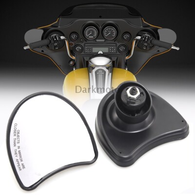 Schwarze Batwing Verkleidung Mount Spiegel für Harley Touring Electra Glide