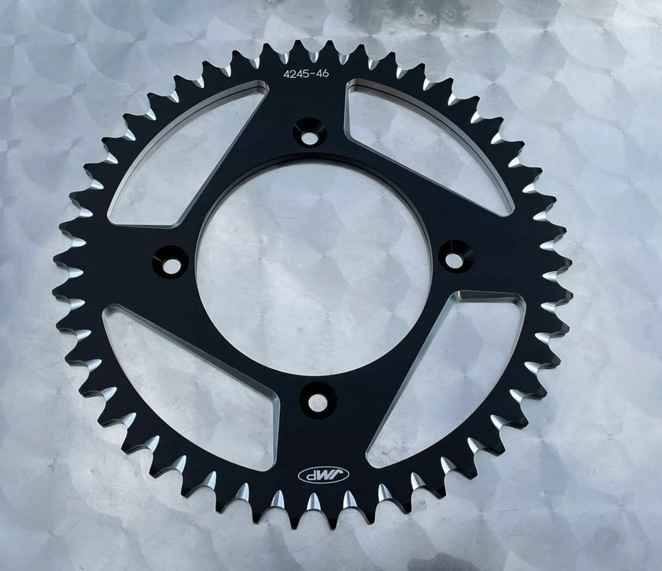 RK Alu Kettenrad 46 Z für KTM 250, 350 Freeride, E-Bike, #520, schwarz, 4245-46 - Bild 3 von 4