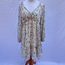 Hatch The Kelsey Maternity Ruffled Dress Painted Floral Size 0 Boho Cottage Core