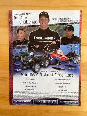 2005 Print Ad Polaris Dale Earnhardt Jr Kyle Petty Ryan Newman 8''x10-1/2''