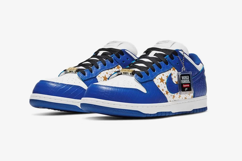 Supreme x Nike SB Dunk Stars Hyper Royal Bleu 2021 DH3228 100   Taille 9   NEUF