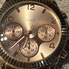 #649-Quartz Watch Gold Tone