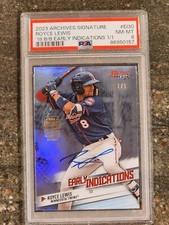 2023 Topps Archives SS Royce Lewis BB Early Indicators Auto RC 1/1 PSA 8