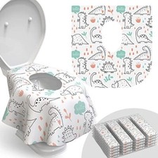 Relyo 80 Dinosaur Toilet Seat Covers Waterproof Individually Wrapped Travel Big