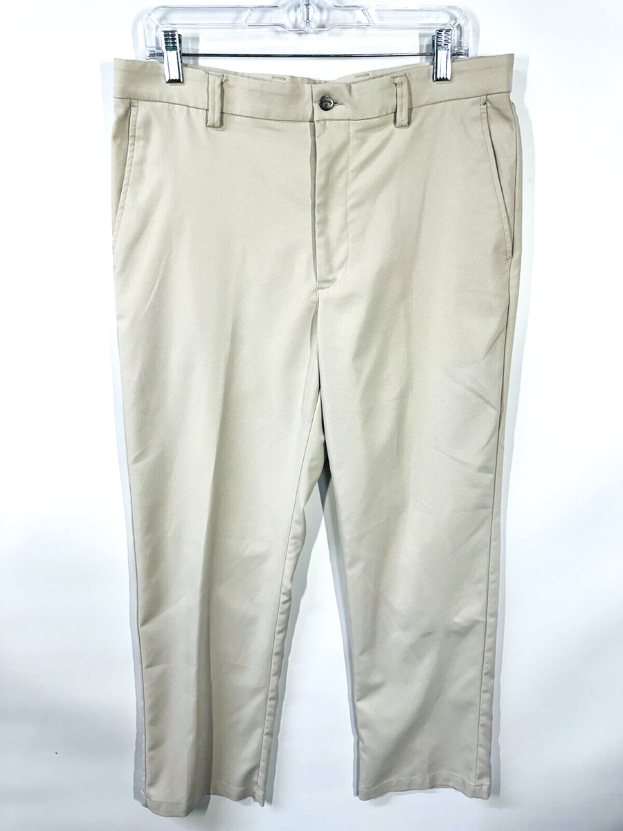 Callaway Mens Golf Pants Actual Size 34W x 30L Tan Stretch Slash