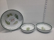 Ceramic Pasta Serving Bowl With 2 Individual  Pasta Bowls by Gibson Herb Design
