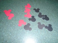 100 Mickey Mouse Paper Die Cut Punches Confetti Party Birthday