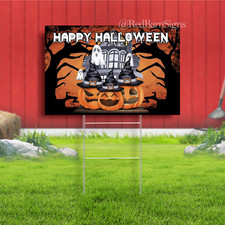 Happy Halloween Yard Sign, Spooky Destination Decoration