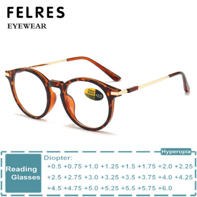 Men Women Round Anti Blue Light Reading Glasses Retro Fashion