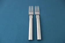 2 Salad Forks Boda Nova OVAL STEEL GLOSSY Stainless 6 1/2"