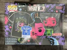 Funko POP! & Camiseta ¿QUÉ PASARÍA SI...? Figura Infinity Killmonger Talla L Exclusiva