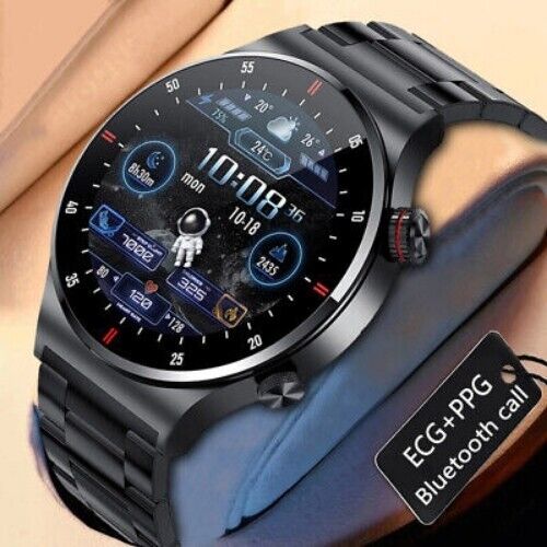 Smartwatch Bluetooth Call Uomo Sport Fitness Tracker Impermeabile~NUOVO - Foto 1 di 5