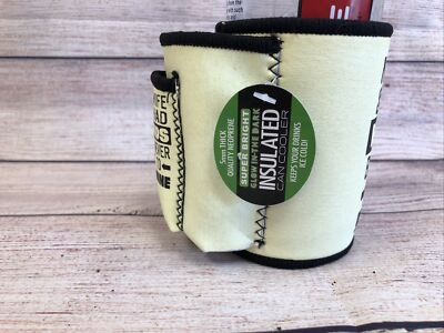 Glow In The Dark Drink Beer Koozie Cigarette Lighter Holder 3 In 1  Insulated NWT