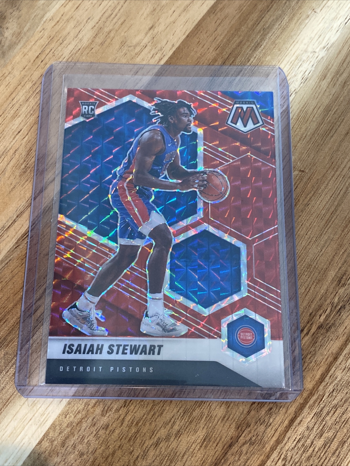 2020-21 Panini Mosaic Isaiah Stewart Rookie RC Red Prizm #223 DETROIT PISTONS