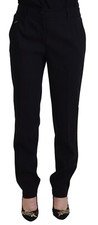 DOLCE & GABBANA Pants Wool Black Tapered Women Trouser IT40/US6/S RRP 1120usd