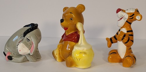 VTG Walt Disney Japan Winnie the Pooh , Tigger, Eeyore Porcelain Figurine Set - Picture 5 of 15