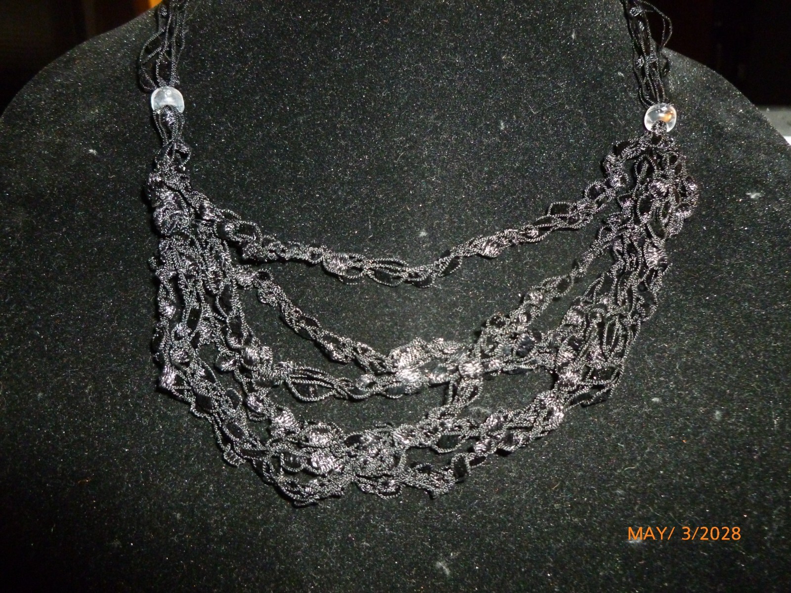 Vintage Thread Handmade Gypsy Dramatic Black Wove… - image 2