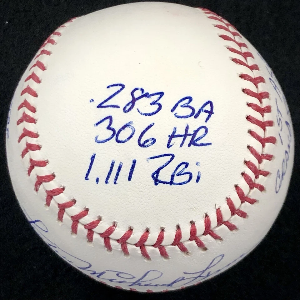 Fred Lynn full name autograph 9-inscription signed Stat MLB Baseball PSA COA - Image 4 of 4