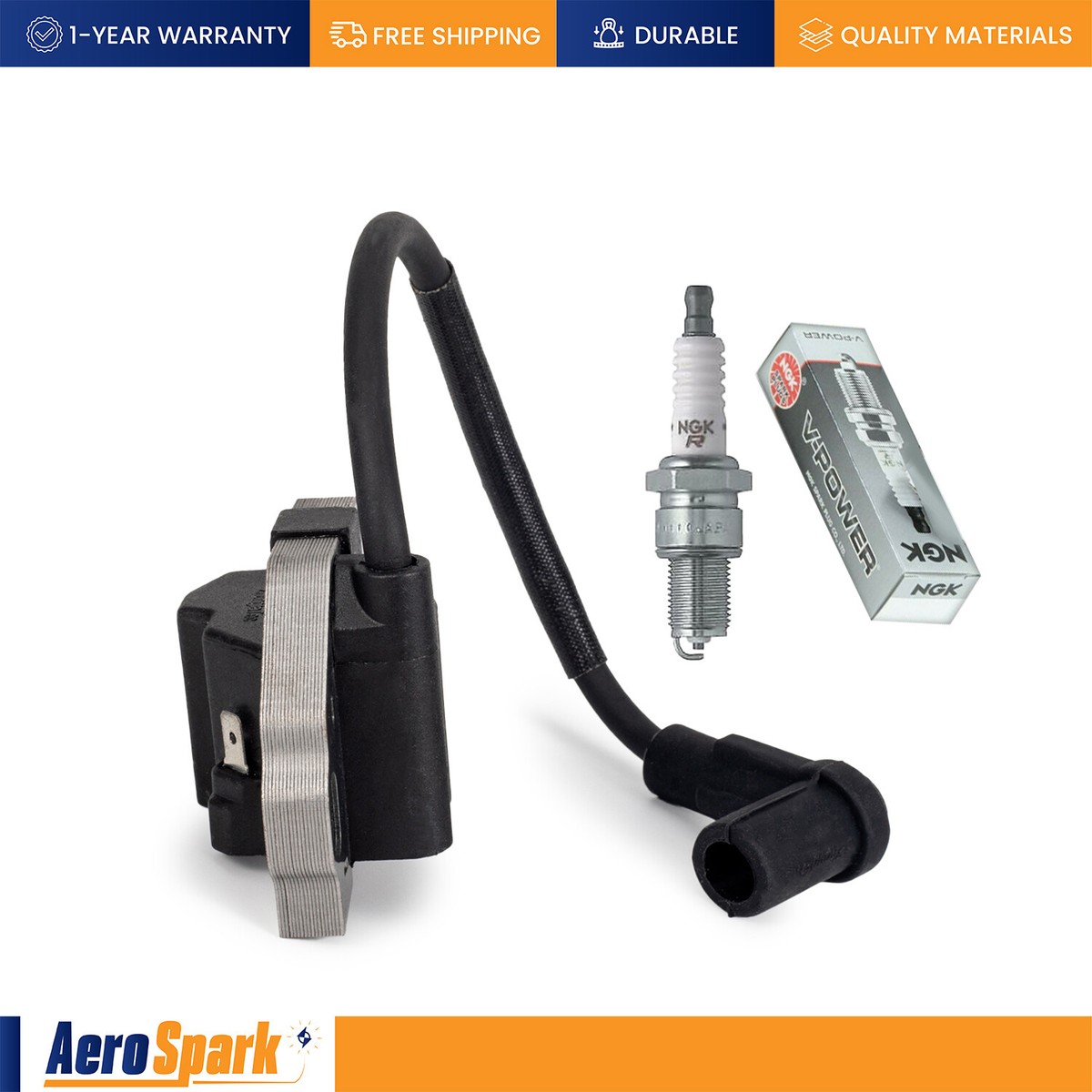 NGK Spark Plug & Ignition Coil For Kawasaki FR651V FR691V FR730V