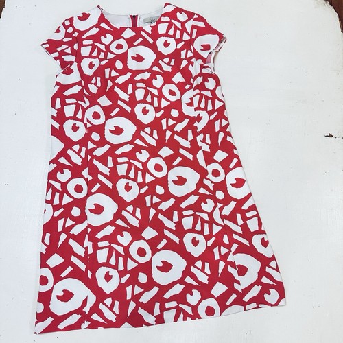 ANN TAYLOR LOFT Pale Pink & White Mod Style Dress Size 14 - Picture 4 of 7