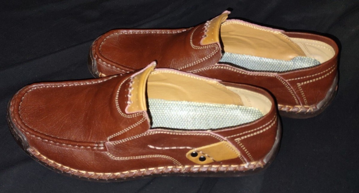 NWOT Vintage Men’s Classic Brown Leather Loafers Florsheim Vintage Loafers Dress Shoes Brown Leather Bicycle  main image 3
