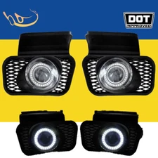 Fit 2003-2006 Chevrolet Silverado Avalanche LED Projector Fog Light w/Cover Pair