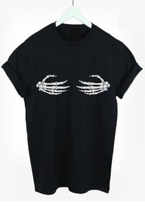 camiseta calavera mujer