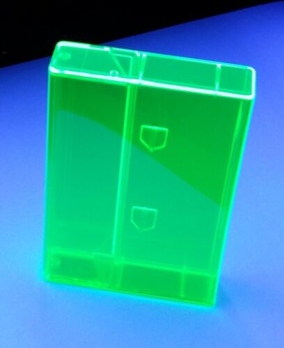 5 Cassette Tape Cases - Fluorescent Green Front + Back - Empty Plastic - Imagen 4 de 4
