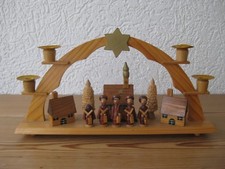 Kerzenhalter Weihnachten Rundbogen aus Holz