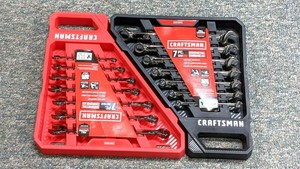 New CRAFTSMAN 14 pc SAE/Metric GUNMETAL CHROME 12Pt Combination Wrench