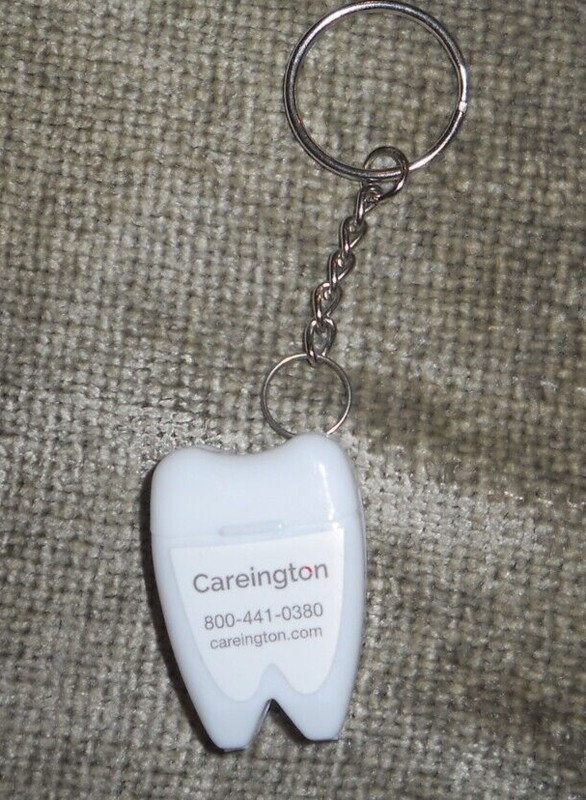 NEW ~ KEYCHAIN TOOTH @ Dental Floss ~  1.5  inch