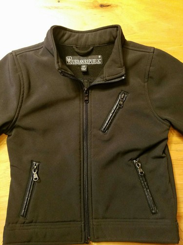 Urban Republic Boys Black 4T Zip Up Jacket Zippered Pockets Inner Fleece Lined - Picture 6 of 8