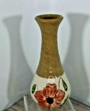 Art Pottery O'Neil Ireland Handmade Signed Flower Bud Vase