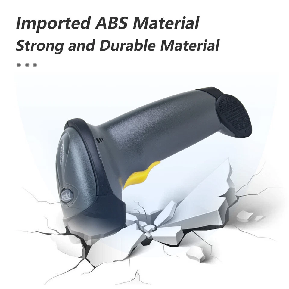 Zebra Symbol LS2208-SR20007R-NA Handheld 1D Laser Barcode Scanner With Stand - Image 3 of 4