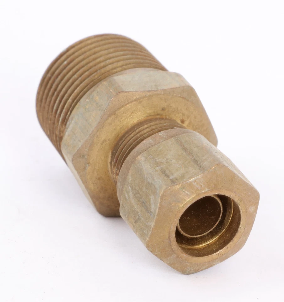 Brass Fairview Straight Poly Tube Fitting, 1/2" Tube OD x 3/8" Male NPT - Image 2 of 4