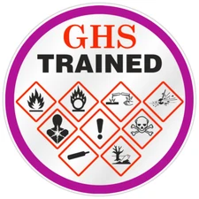 GHS Trained Bumper Sticker Military Vinyl Soldier Decal 5"