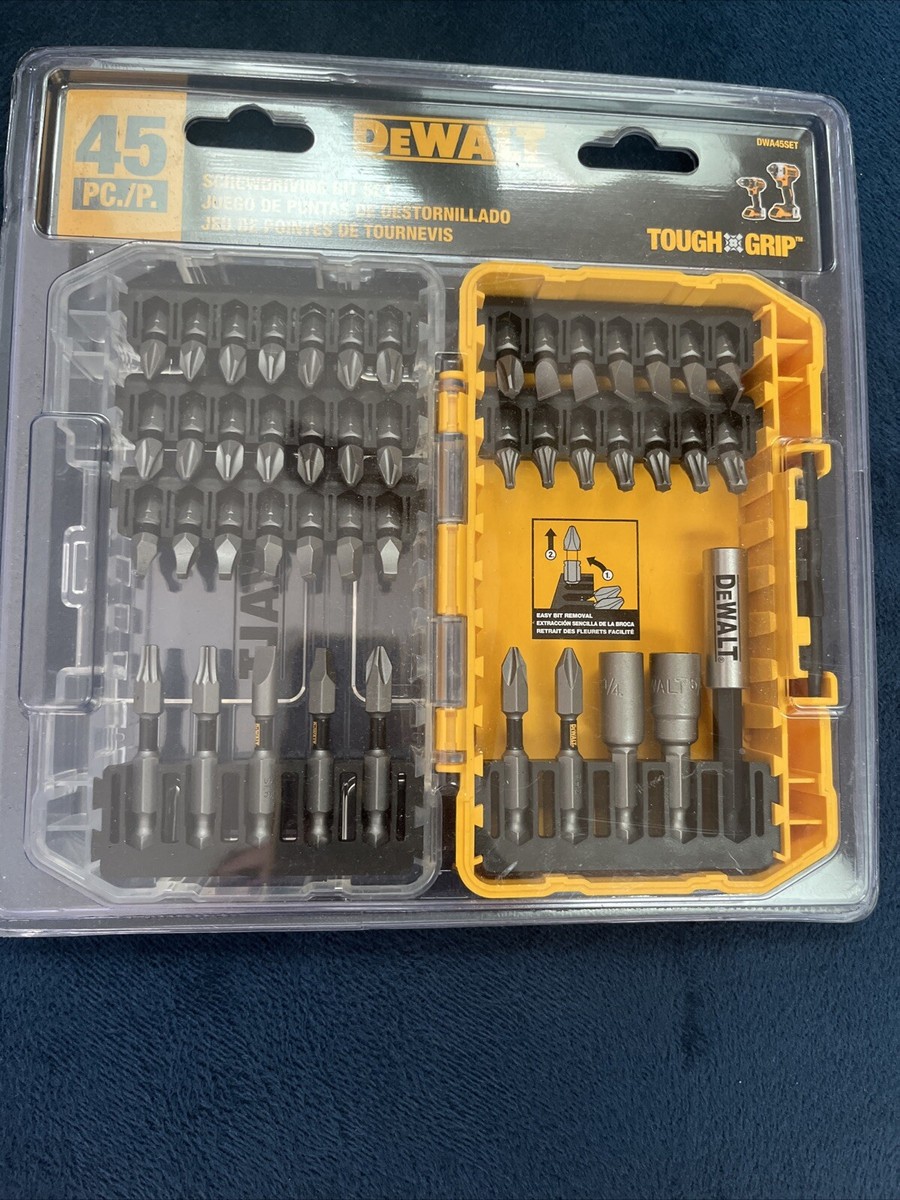DEWALT Tough Grip 52-Piece Steel Hex Shank Screwdriver Bit Set DEWALT Tough Grip 52-Piece Steel Hex Shank Screwdriver Bit Set