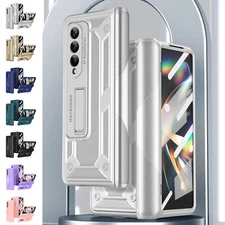 For Samsung Galaxy Z Fold5/4/3/2 Luxury Armor Folding Bracket Rugged Phone Case