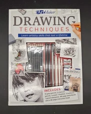 Art Maker Drawing Techniques by Hinkler with Pencils Charcoal Erasers Sketchbook