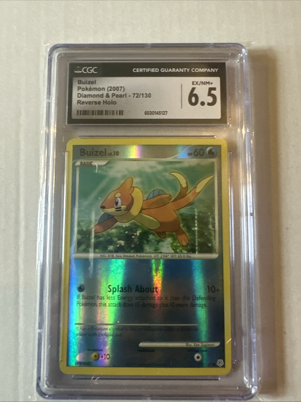 Buizel 72/130 Diamond and Pearl Reverse Holo
