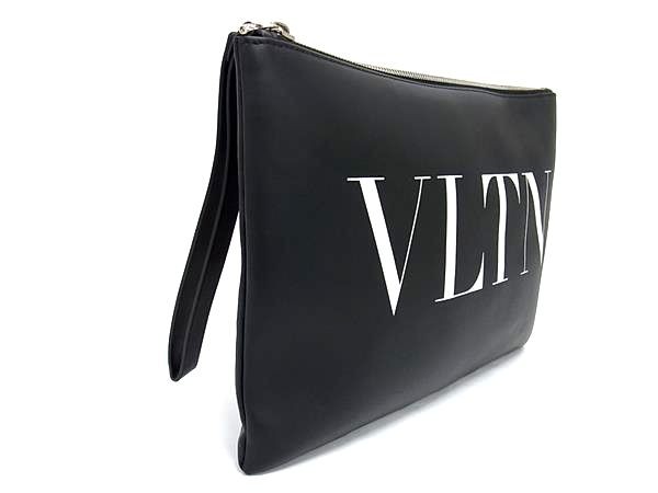 VALENTINO GARAVANI Men's Clutch Bag Leather Second Black Italy thumbnail 2